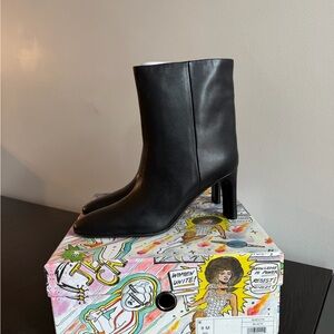 Jeffrey Campbell Black Leather Ankle Booties